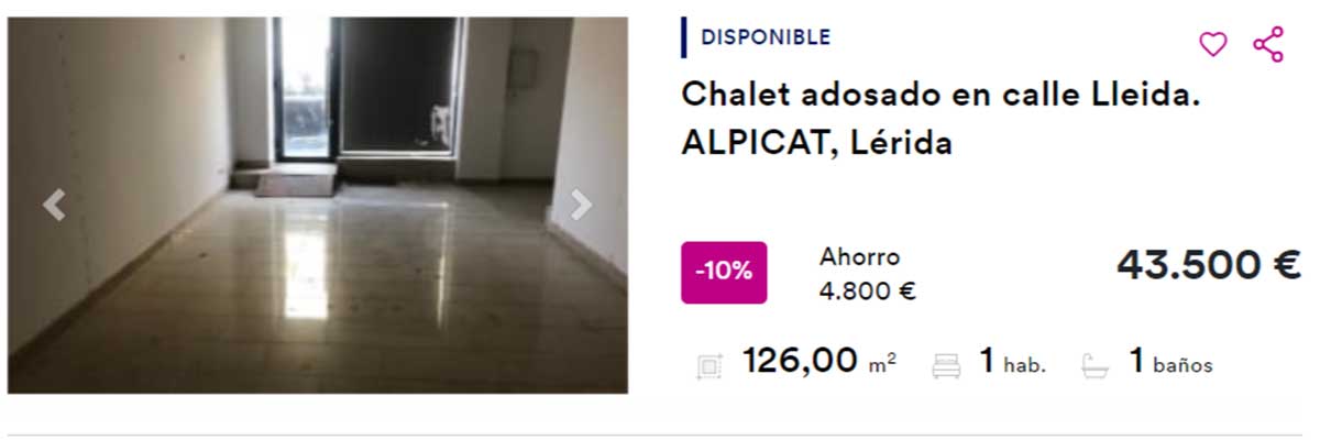 Chalet en venta por 43.000 euros