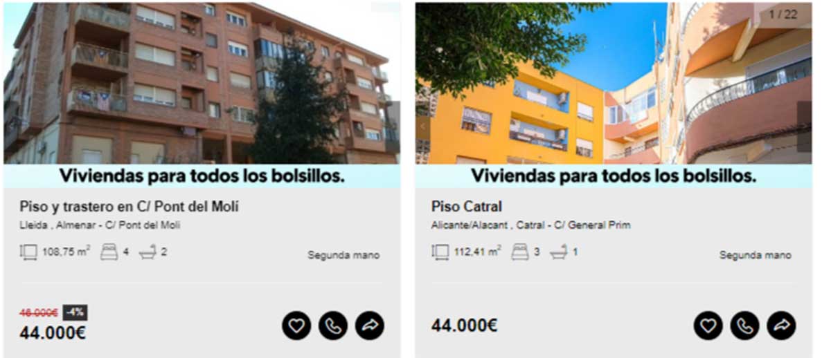Piso en venta por 44.000 euros