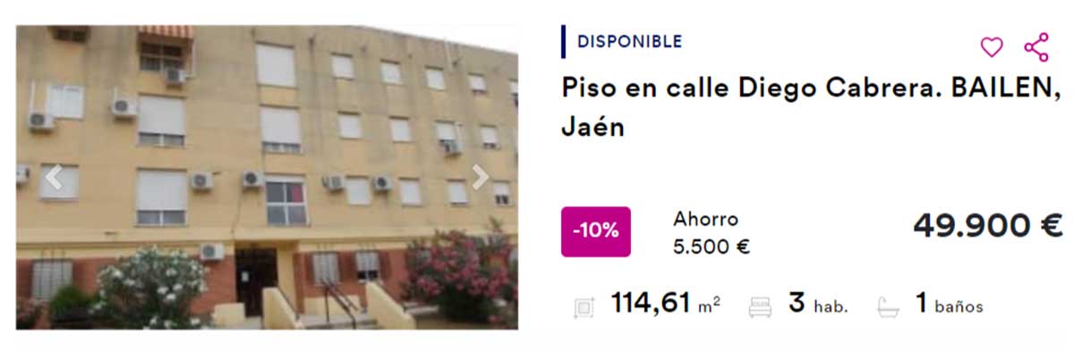 Piso en venta por 49.000 euros