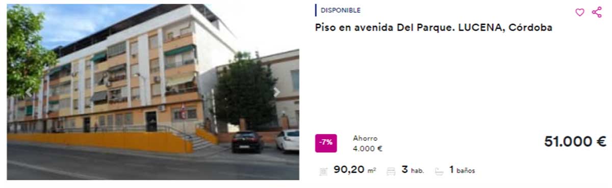 Pisos en venta por 51.000 euros