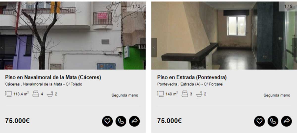 Piso en venta por 75.000 euros