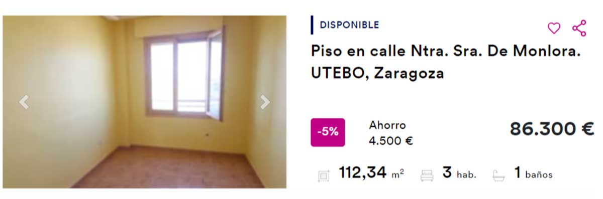 Piso en venta por 86.000 euros