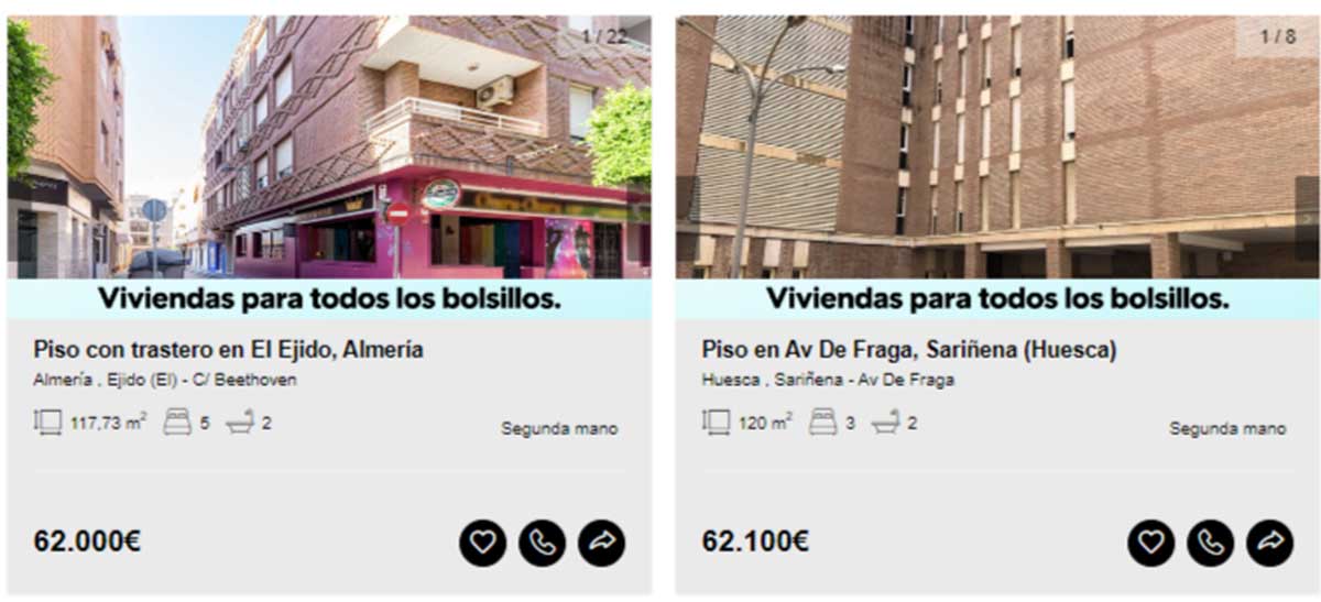 Piso en venta por  62.000 euros