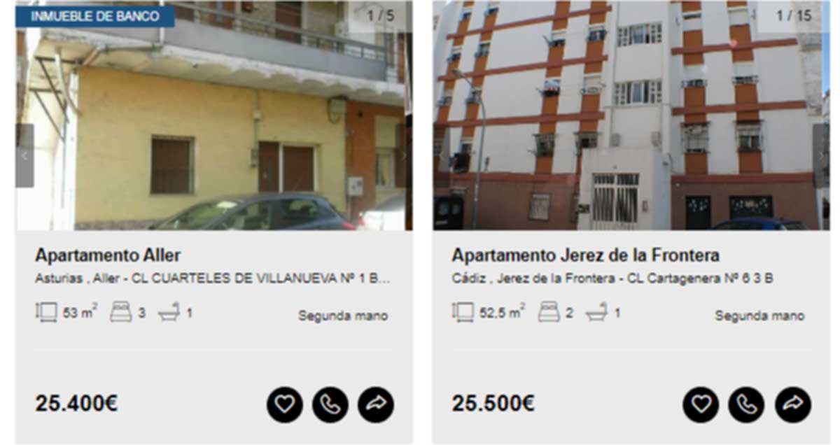 Apartamentos por 25.000 euros
