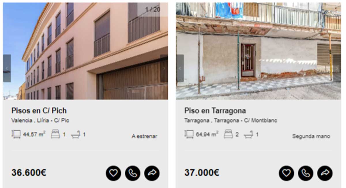 Apartamentos en venta por 36.000 euros