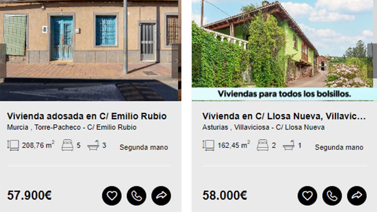 Casa a la venta por menos de 60.000 euros