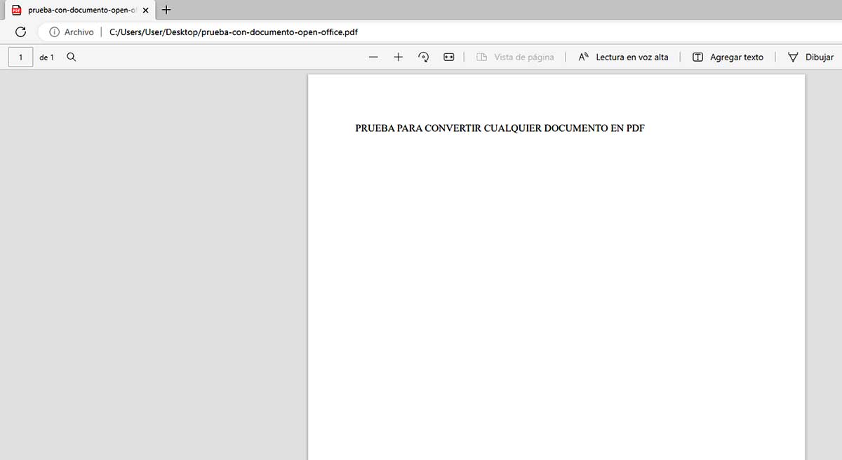 Prueba de OpenOffice en PDF