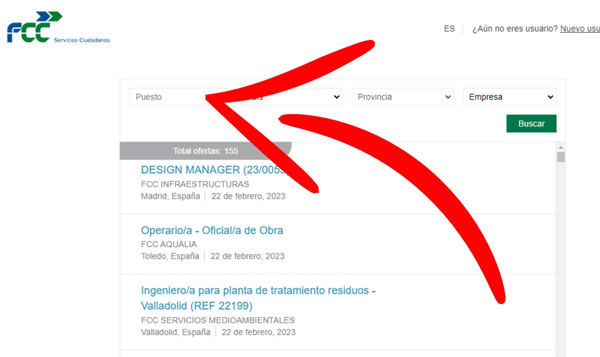 Indicar el filtro con palabra clave