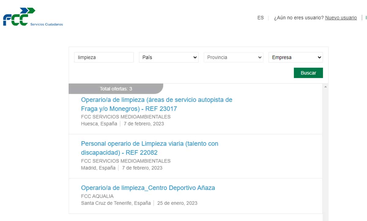 Vacantes de limpieza