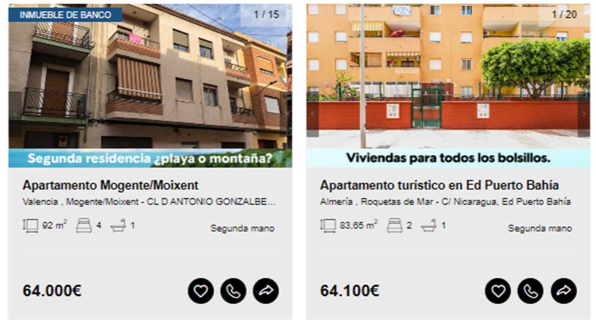 Apartamentos por 64.000 euros