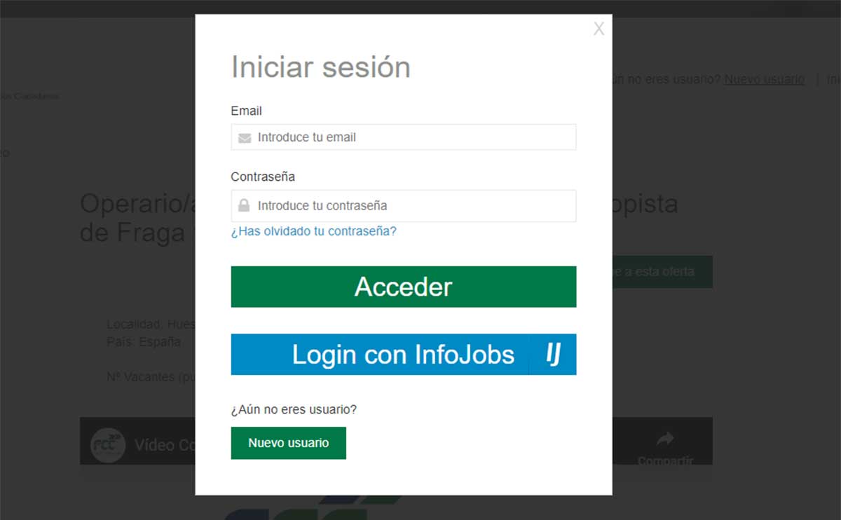 Registro en la plataforma de FCC