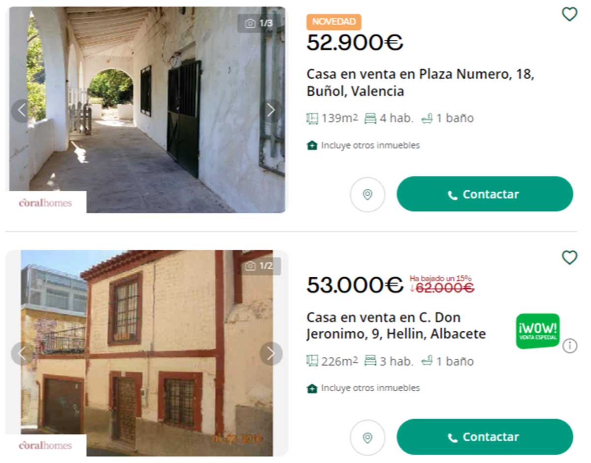 Casa con patio en venta por 52.000 euros