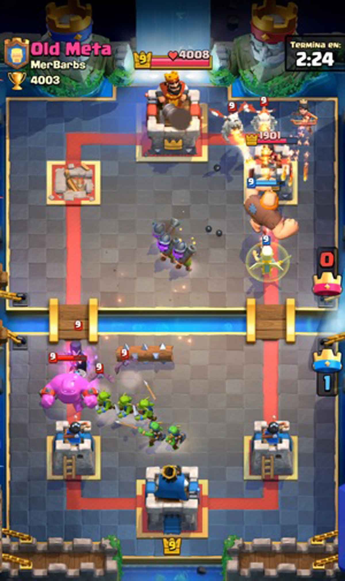 Juego para móvil Clash Royale.