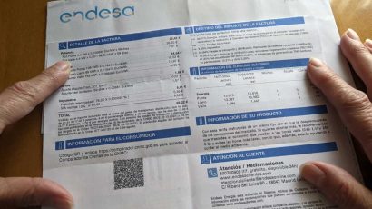 Factura de Endesa con detalle de potencia contratada.