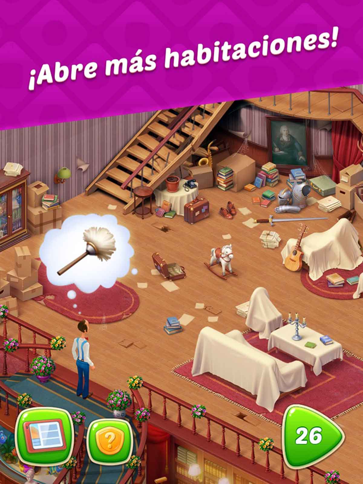 Homescapes, juego para móvil.