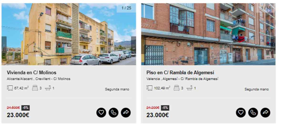 Piso en venta por 23.000 euros
