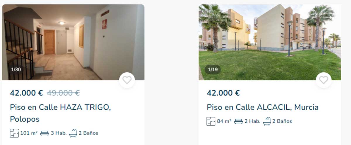 Pisos a la venta en Holapisos por 42.000 euros