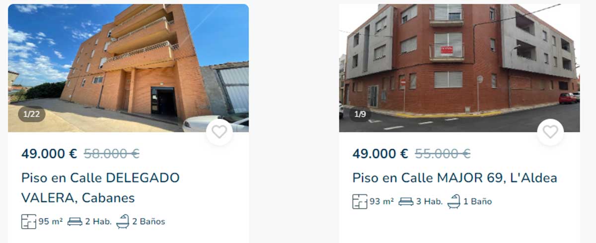 Viviendas a la venta por menos de 50.000 euros en Holapisos