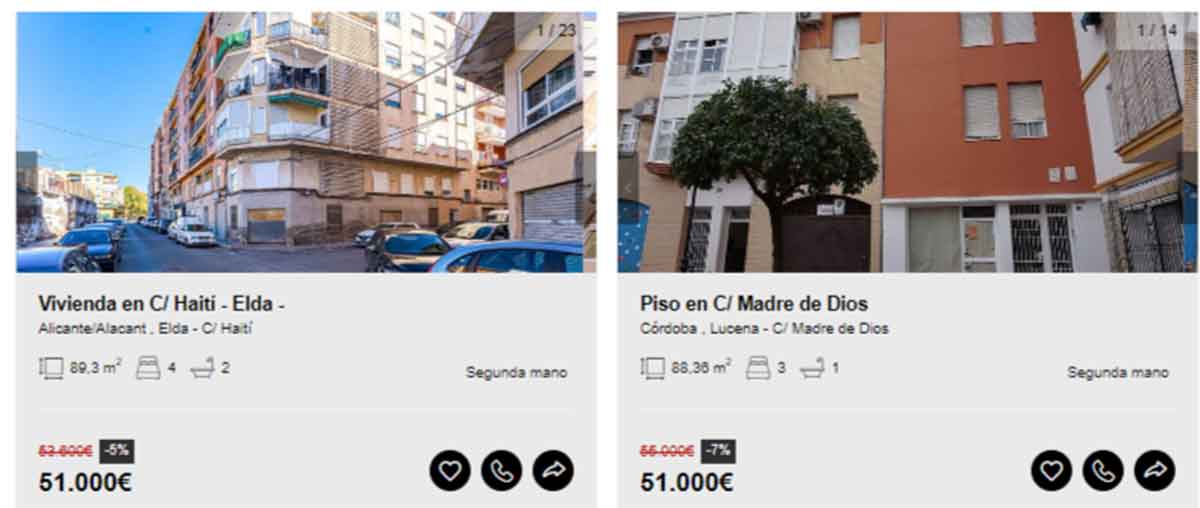 Piso en venta por 51.000 euros