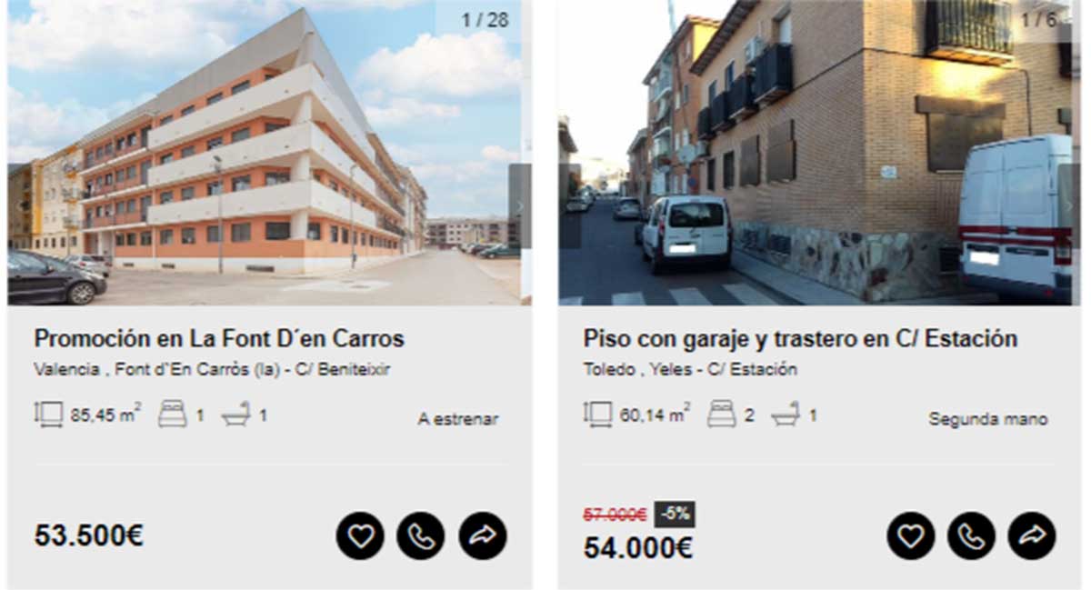 Viviendas con garaje en venta por 54.000 euros