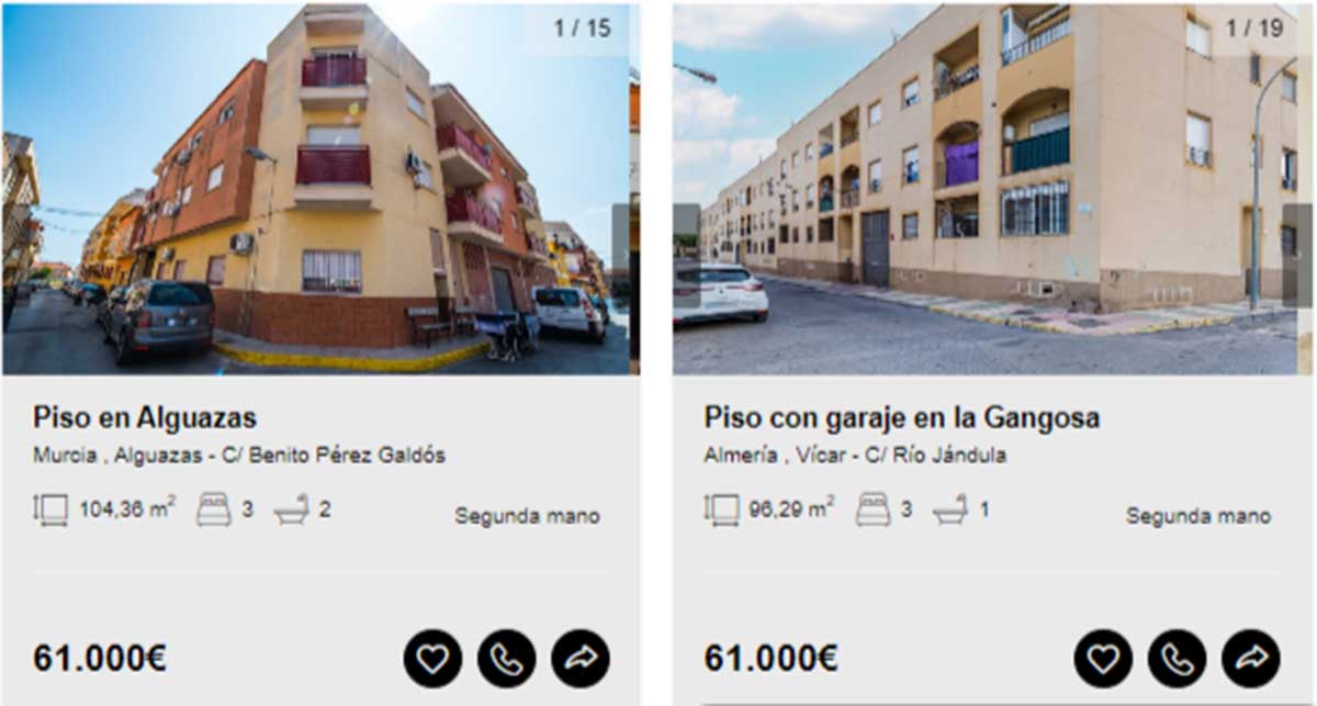 Vivienda con garaje por 61.000 euros
