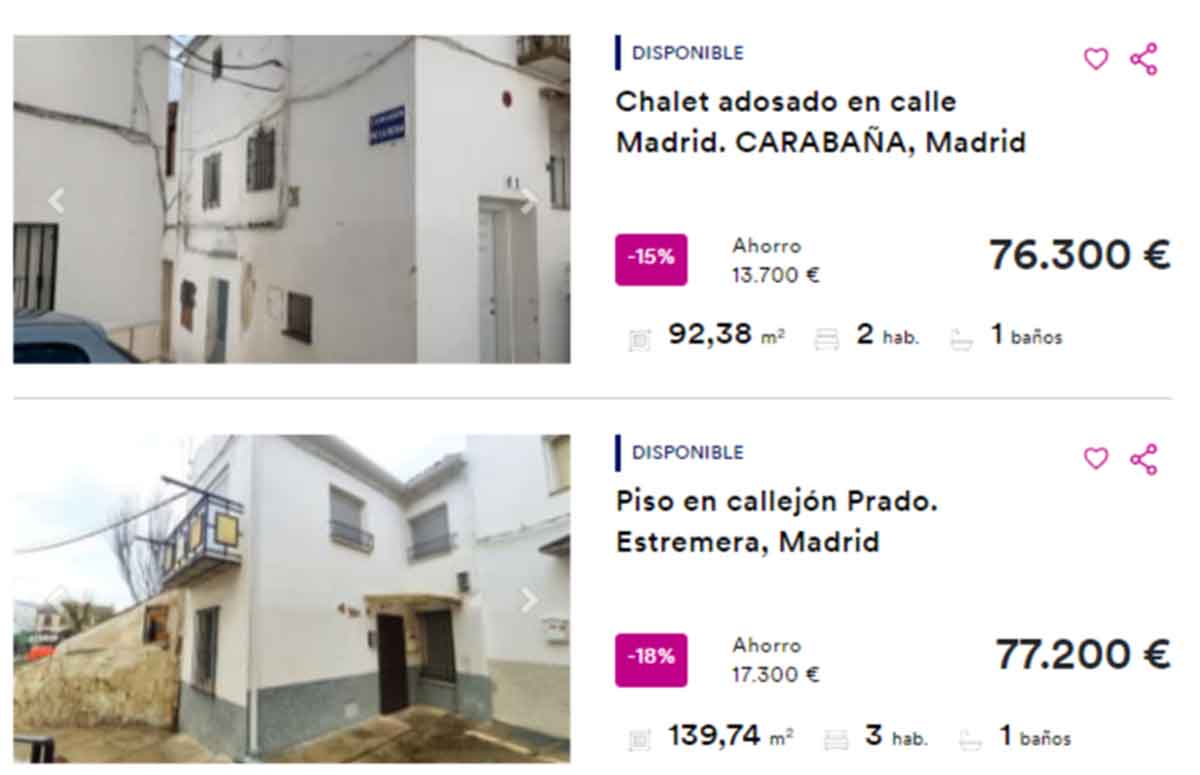 Viviendas en Madrid por menos de 80.000 euros