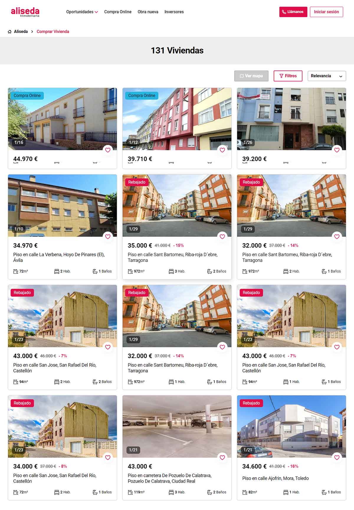 Catálogo de viviendas en Aliseda