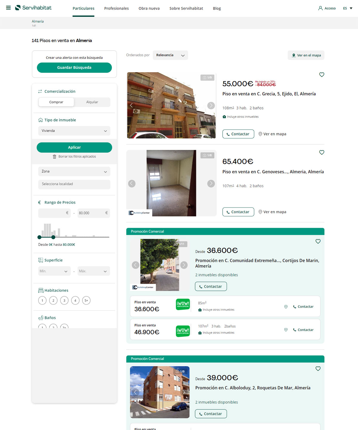 Catálogo de Servihabitat