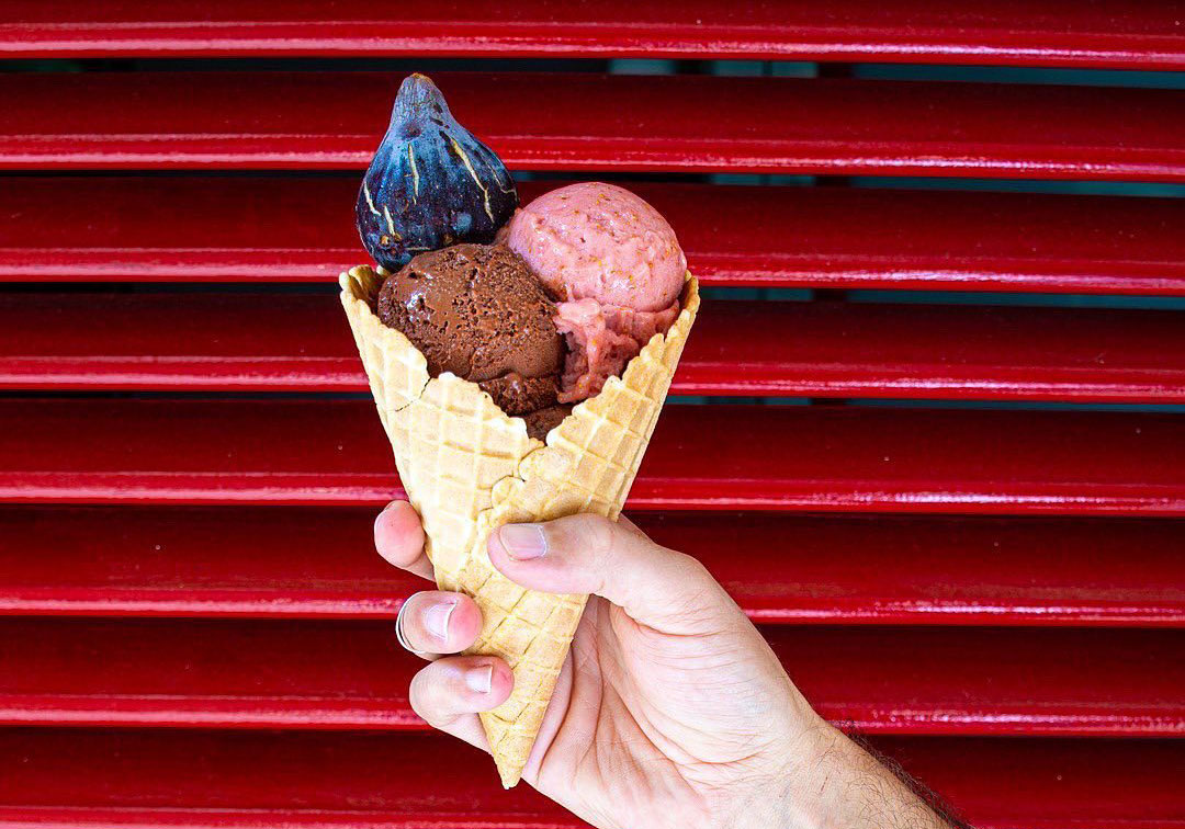 Cono de varios helados