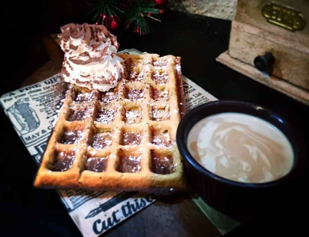 Gofres de café mur