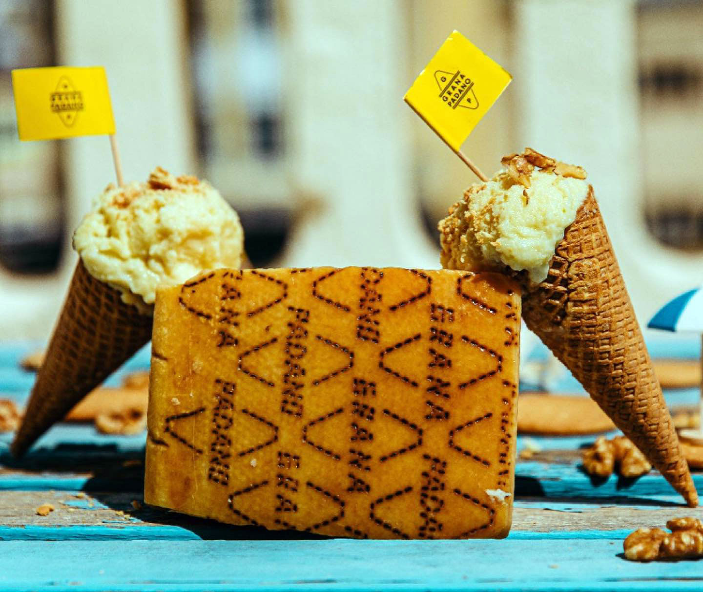 Cono de helado de queso