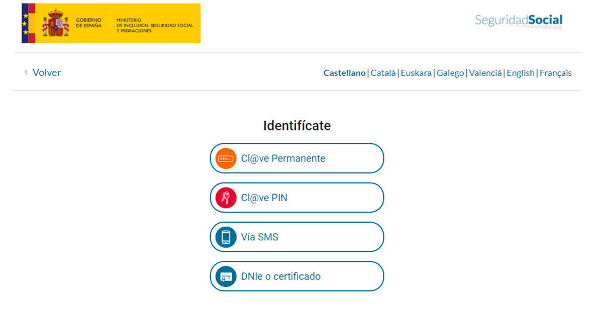 Identificarse en TUSS