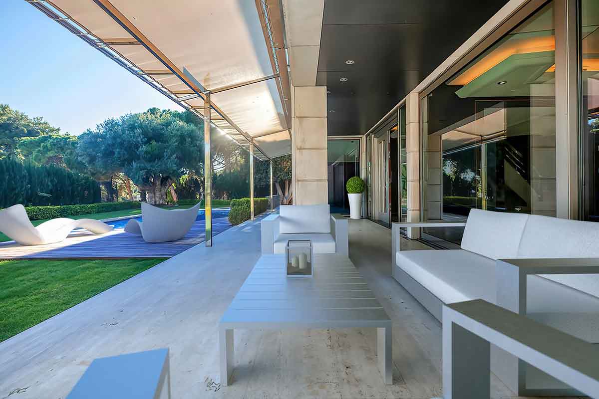 Terraza de la mansión