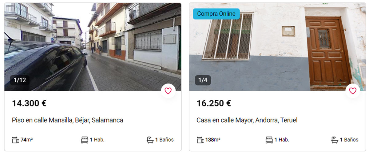 Pisos en venta por 15.000 euros