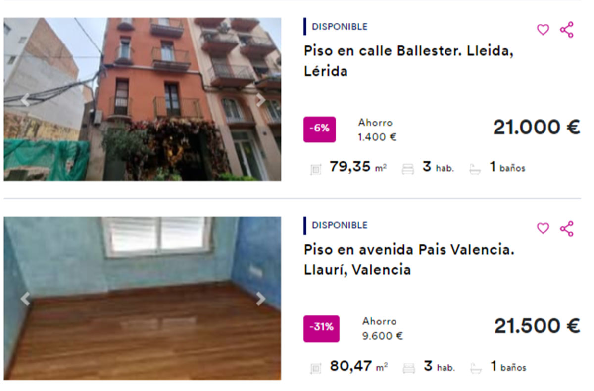 Piso en venta con terraza por 21.000 euros