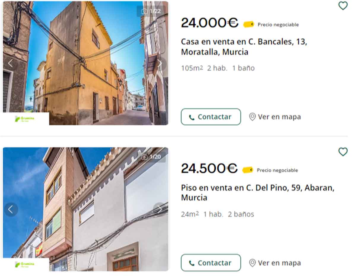 Casa en venta por 23.000 euros