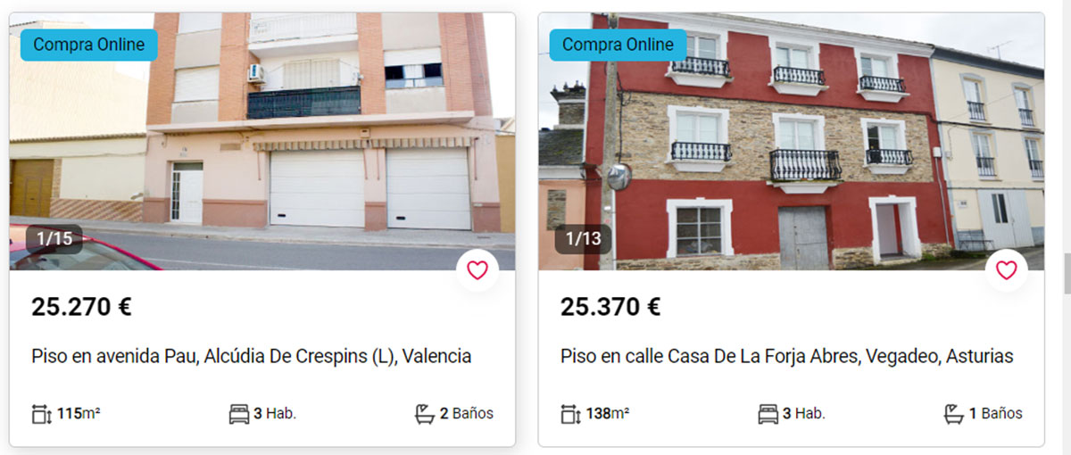 Pisos por 25.000 euros