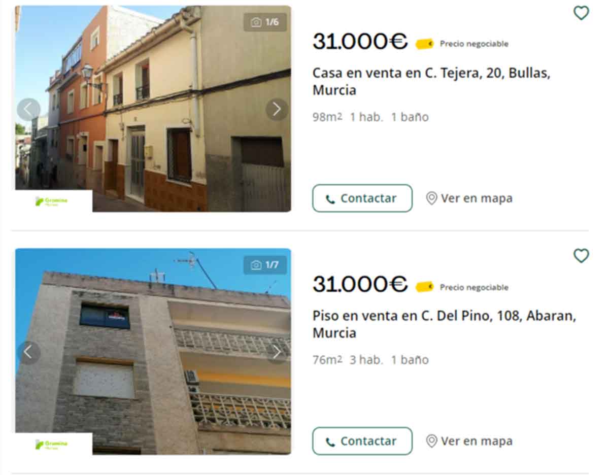 Piso en venta por 31.000 euros