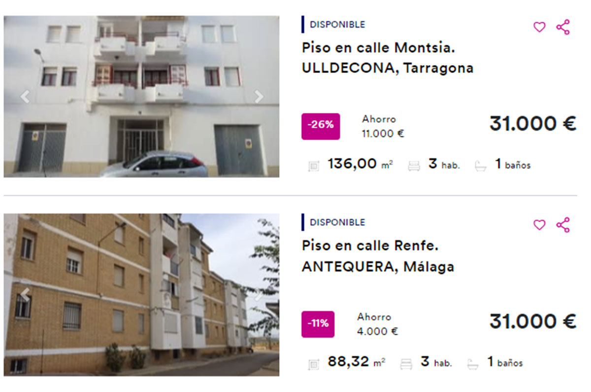 Piso en venta por 31.000 euros