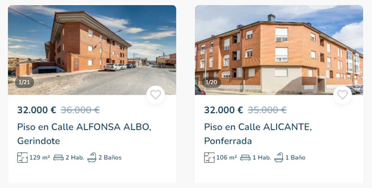 Pisos a la venta por 32.000 euros