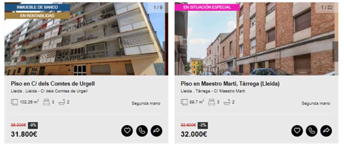Pisos en venta por 31.000 euros