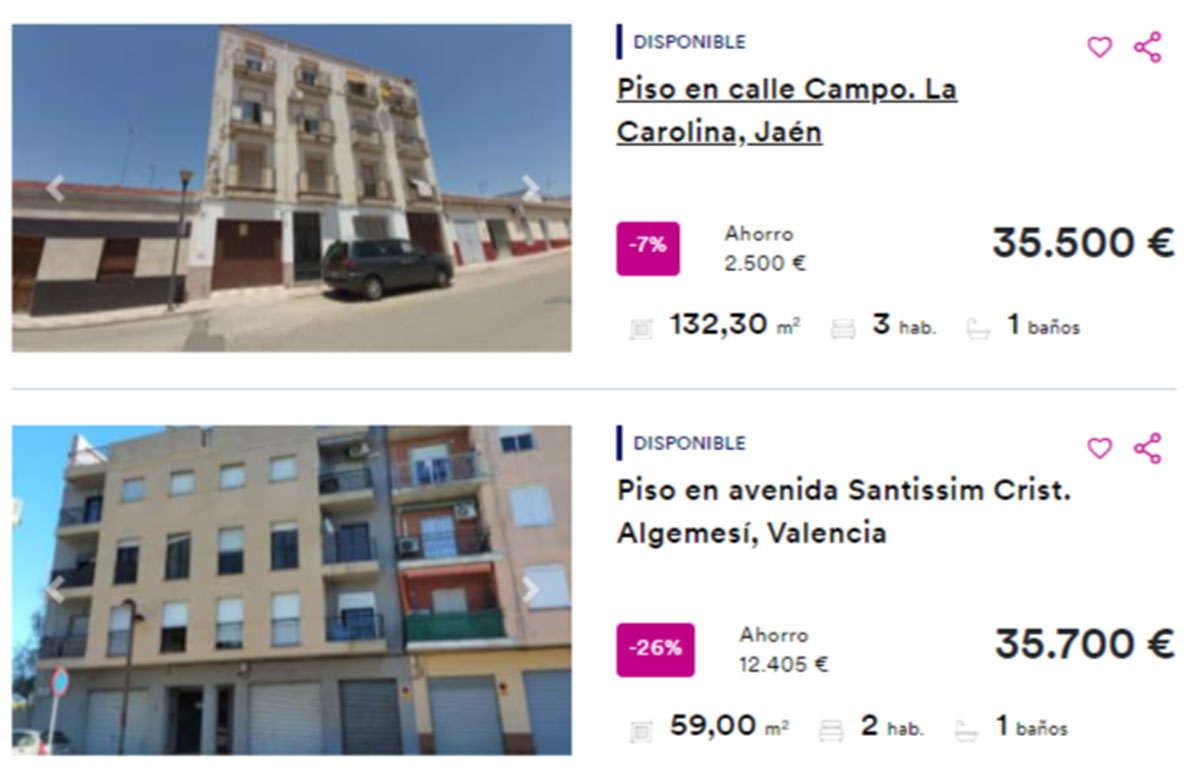 Piso en venta por 35.000 euros