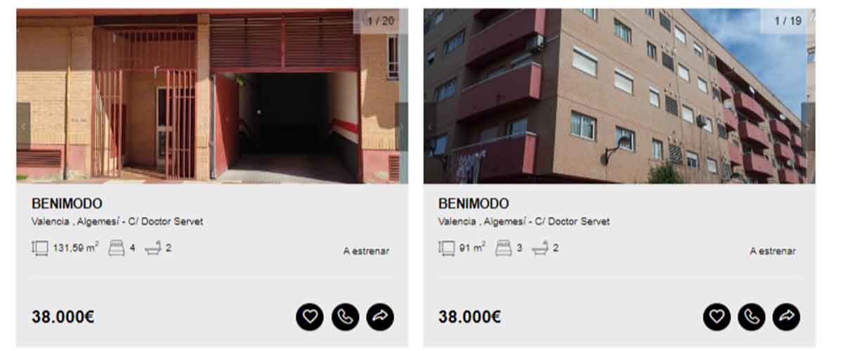 Pisos a la venta por 38.000 euros