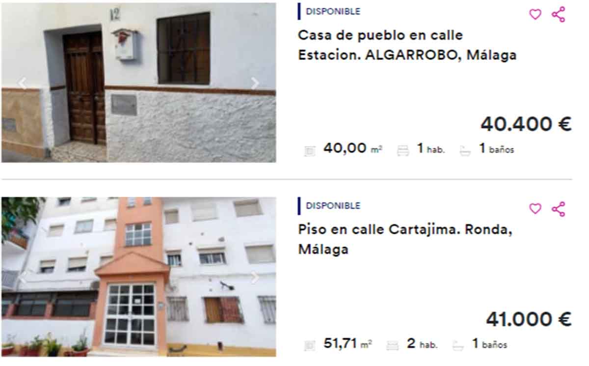 Casas en venta por 40.000 euros