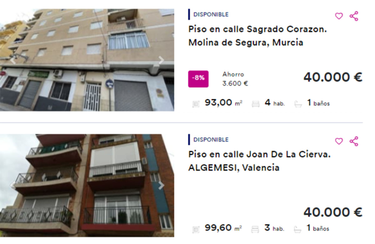 Piso en venta por 40.000 euros