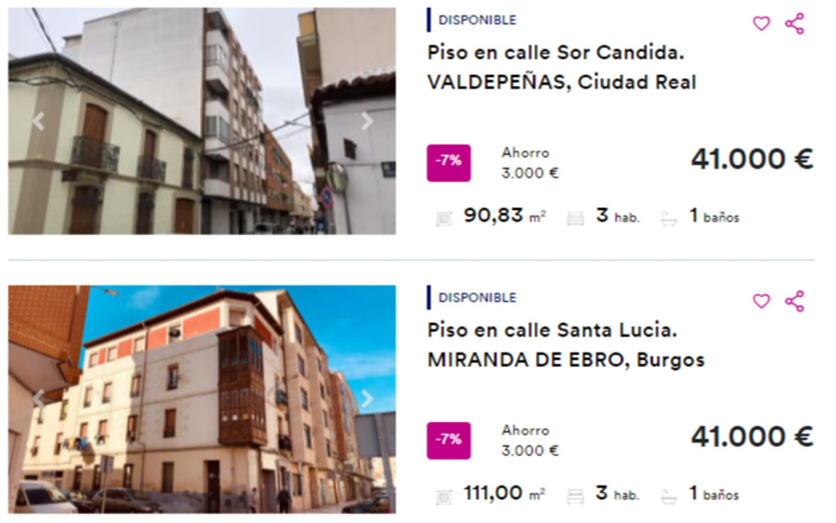 Piso en venta por 41.000 euros