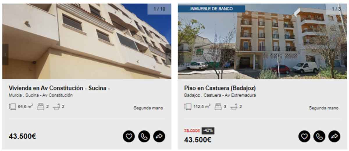 Pisos a la venta por 43.000 euros