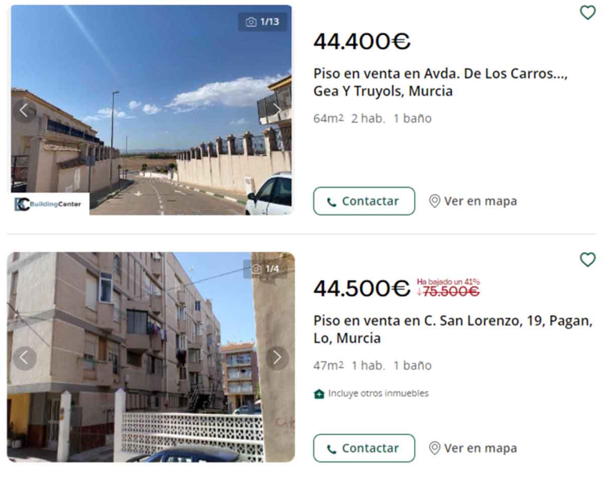 Piso en venta por 44.000 euros