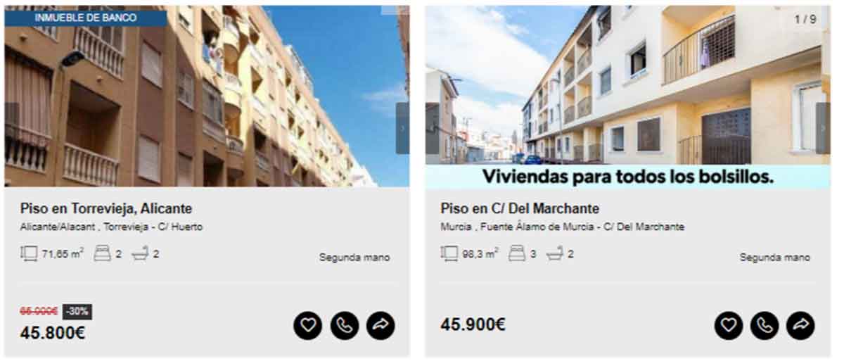 Pisos en venta por 45.000 euros