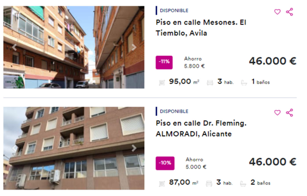 Piso en venta por 46.000 euros
